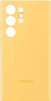 Чехол-накладка Samsung Silicone Case для смартфона Samsung Galaxy S24 Ultra, силикон/микрофибра, желтый (EF-PS928TYEGRU)
