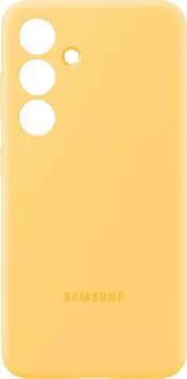 Чехол-накладка Samsung Silicone Case для смартфона Samsung Galaxy S24+, силикон/микрофибра, желтый (EF-PS926TYEGRU)