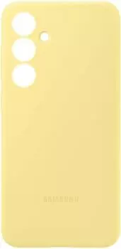 Чехол-накладка Samsung Silicone Case для смартфона Samsung Galaxy S24 FE, силикон/микрофибра, желтый (EF-PS721CYEGRU)