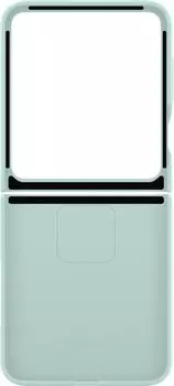 Чехол-накладка Samsung Silicone Case Flip 6 (F741) для смартфона Samsung Galaxy Z Flip 6, силикон, мятный (EF-PF741TMEGRU)