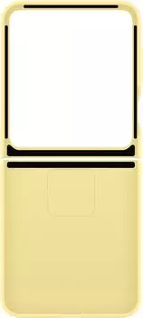 Чехол-накладка Samsung Silicone Case Flip 6 (F741) для смартфона Samsung Galaxy Z Flip 6, силикон, желтый (EF-PF741TYEGRU)