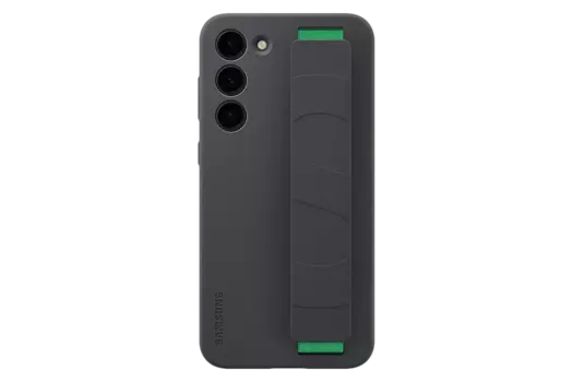 Чехол-накладка Samsung Silicone Grip Case для смартфона Samsung Galaxy S23+, силикон, черный (EF-GS916TBEGRU)