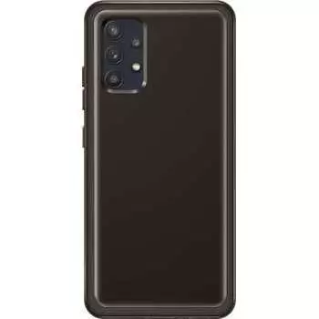 Чехол-накладка Samsung Soft Clear Cover Case для смартфона Samsung Galaxy A32, полиуретан, черный (EF-QA325TBEGRU)