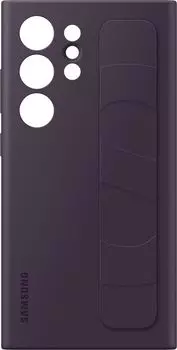Чехол-накладка Samsung Standing Grip Case для смартфона Samsung Galaxy S24 Ultra, силикон, темно-фиолетовый (EF-GS928CEEGRU)
