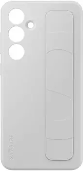 Чехол-накладка Samsung Standing Grip Case для смартфона Samsung Galaxy S24 FE, силикон, серый (EF-GS721CJEGRU)