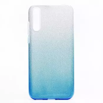 Чехол-накладка SC097 для смартфона Huawei Honor 30i/P Smart S/Y8p, силикон, синий/серебристый (градиент) (126682)