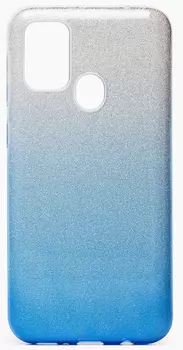 Чехол-накладка SC097 для смартфона Samsung SM-M315 Galaxy M31, силикон, синий/серебристый (градиент) (126693)