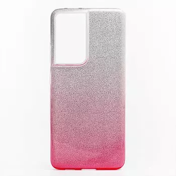 Чехол-накладка SC097 Gradient для смартфона Samsung SM-G998 Galaxy S21 Ultra, силикон, pink/silver (131215)