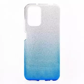 Чехол-накладка SC097 Gradient для смартфона Xiaomi Redmi Note 10 Pro, силикон, blue/silver (131342)
