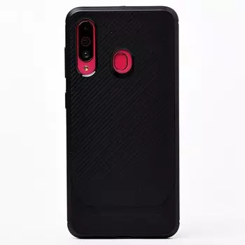 Чехол-накладка SC149 для смартфона Samsung SM-A605 Galaxy A60, силикон, черный (103068)