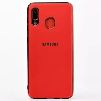 Чехол-накладка SC154 для смартфона Samsung SM-A205/SM-A305 Galaxy A20/Galaxy A30, силикон, оранжевый (107567)