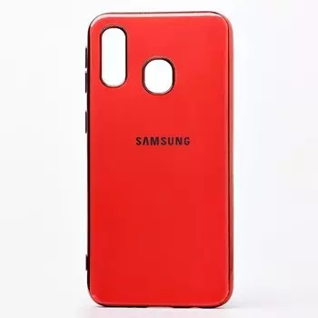 Чехол-накладка SC154 для смартфона Samsung SM-A405 Galaxy A40, силикон, оранжевый (107576)