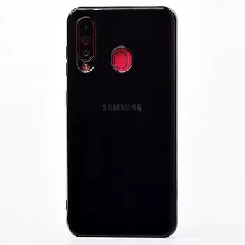 Чехол-накладка SC154 для смартфона Samsung SM-A606 Galaxy A60, силикон, черный (107590)