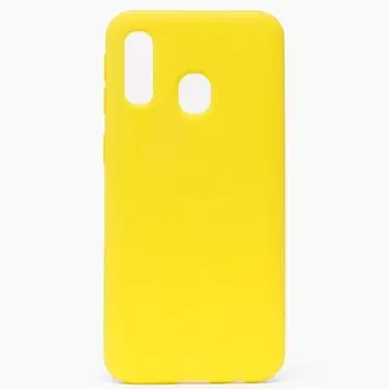 Чехол-накладка SC162 для смартфона Samsung SM-A405 Galaxy A40, силикон, желтый (108575)