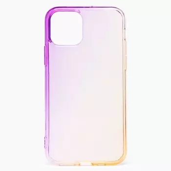 Чехол-накладка SC169 для смартфона Apple iPhone 11 Pro, силикон, фиолетовый/золотистый (110174)