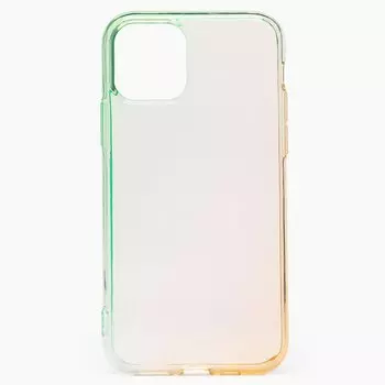 Чехол-накладка SC169 для смартфона Apple iPhone 11 Pro, силикон, зеленый/золотистый (110172)