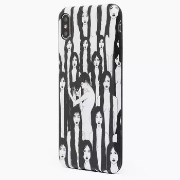 Чехол-накладка SC174 для смартфона Apple iPhone XS Max, силикон, принт 002 (112531)