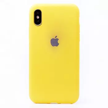 Чехол-накладка SC176 для смартфона Apple iPhone X/XS, силикон, желтый (113436)