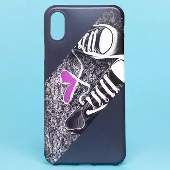 Чехол-накладка SC185 для смартфона Apple iPhone X/iPhone XS, силикон, принт 001 (120757)