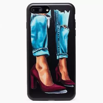 Чехол-накладка SC195 для смартфона Apple iPhone 7 Plus/8 Plus, силикон, рисунок (003) (122172)