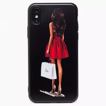 Чехол-накладка SC195 для смартфона Apple iPhone X/iPhone XS, силикон, рисунок (002) (122185)