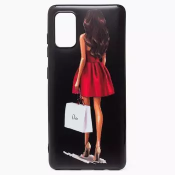 Чехол-накладка SC195 для смартфона Samsung SM-A415 Galaxy A41, силикон, рисунок 002 (122290)