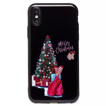 Чехол-накладка SC204 для смартфона Apple iPhone X/iPhone XS, силикон, принт 001 (124239)