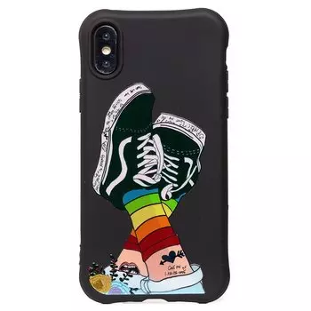 Чехол-накладка SC210 для смартфона Apple iPhone X/XS, силикон, рисунок (003) (124823)