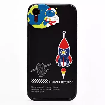 Чехол-накладка SC247 для смартфона Apple iPhone XR, силикон, принт 002 (132554)