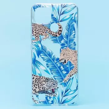 Чехол-накладка SC269 для смартфона Realme C21, силикон, прозрачный/принт (204706)