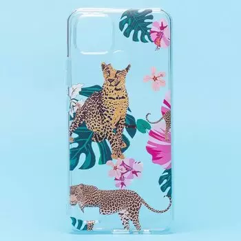 Чехол-накладка SC269 для смартфона Realme C21, силикон, прозрачный/принт (204707)