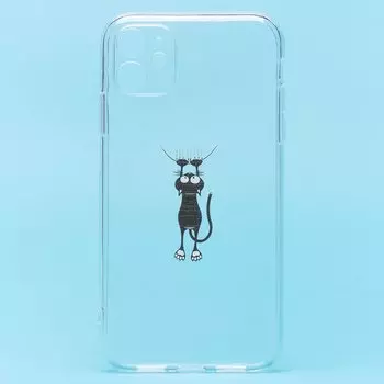 Чехол-накладка SC270 для смартфона Apple iPhone 11, силикон, прозрачный/принт (204781)