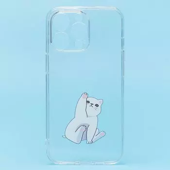 Чехол-накладка SC270 для смартфона Apple iPhone 13 Pro, силикон, прозрачный/принт (204797)
