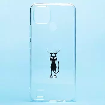 Чехол-накладка SC270 для смартфона Realme C21, силикон, прозрачный/принт (204871)