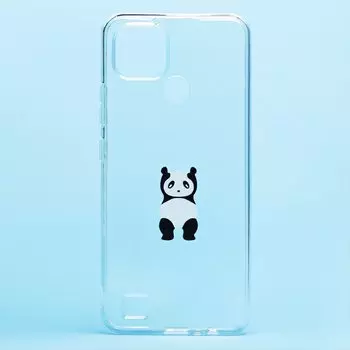 Чехол-накладка SC270 для смартфона Realme C21, силикон, прозрачный/принт (204873)