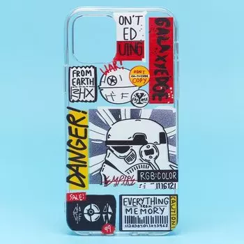 Чехол-накладка SC271 для смартфона Apple iPhone 12/12 Pro, силикон, принт 002 (205014)