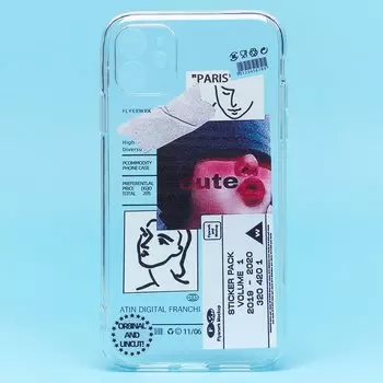 Чехол-накладка SC273 для смартфона Apple iPhone 11, силикон, принт 001 (205021)