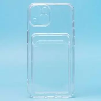 Чехол-накладка SC276 для смартфона Apple iPhone 14, силикон, прозрачный (211908)