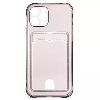 Чехол-накладка SC276 с картхолдером для смартфона Apple iPhone 12 Pro, силикон, черный (206031)