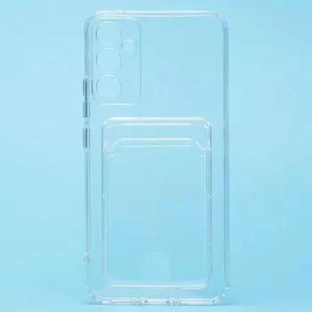 Чехол-накладка SC276 с картхолдером для смартфона Samsung Galaxy A34, силикон, прозрачный (214199)