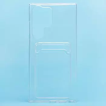 Чехол-накладка SC276 с картхолдером для смартфона Samsung SM-S918 Galaxy S23 Ultra, силикон, прозрачный (214205)