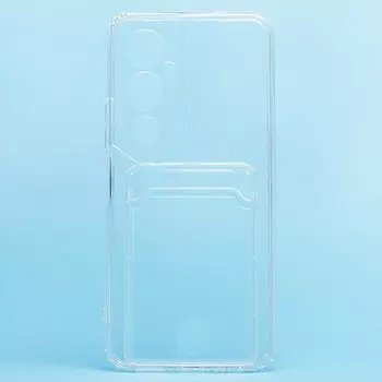 Чехол-накладка SC276 с картхолдером для смартфона TECNO Pova 4 Pro, силикон, прозрачный (214222)