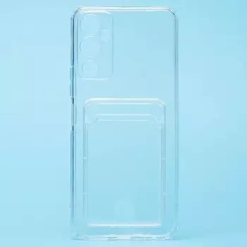 Чехол-накладка SC276 с картхолдером для смартфона TECNO Pova 4, силикон, прозрачный (214220)