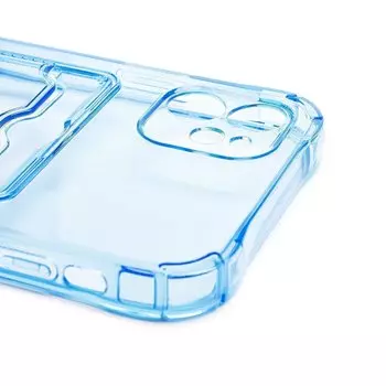 Чехол-накладка SC278 для смартфона Apple iPhone 11, силикон, прозрачный/синий (207551)