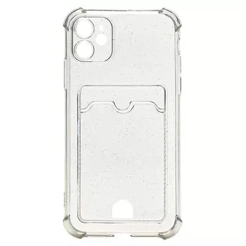 Чехол-накладка SC300 с картхолдером для смартфона Apple iPhone 11, силикон, черный (207971)