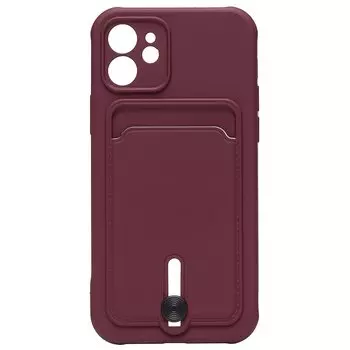 Чехол-накладка SC304 для смартфона Apple iPhone 12, бордовый (208645)