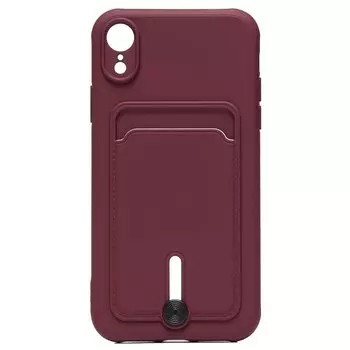 Чехол-накладка SC304 для смартфона Apple iPhone XR, силикон, бордовый (208677)