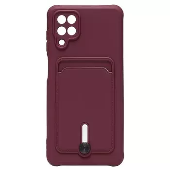 Чехол-накладка SC304 для смартфона Samsung SM-A125 Galaxy A12, бордовый (208709)