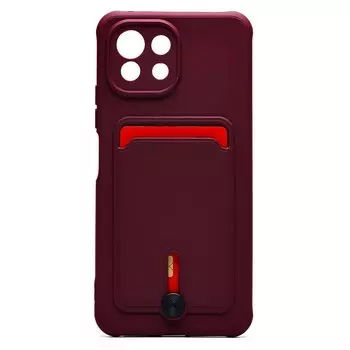 Чехол-накладка SC304 для смартфона Xiaomi Mi 11 Lite/Mi 11 Lite 5G/11 Lite 5G NE, силикон, бордовый (208770)
