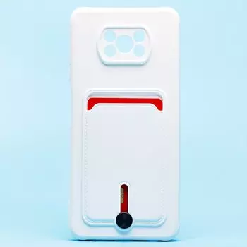 Чехол-накладка SC304 для смартфона Xiaomi Poco X3/Poco X3 Pro, силикон, белый (208800)